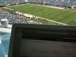 View from the press box View from the box