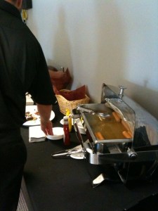 The famed hotdog buffet