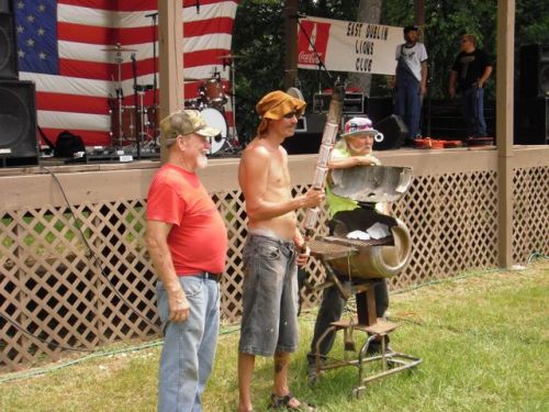 Lighting the ceremonial torch