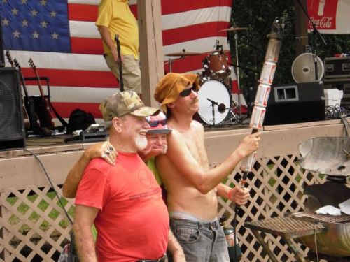 Lighting the ceremonial torch